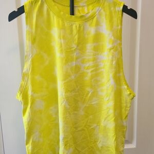 Lululemon Athletica Yellow Tie-Dye Muscle Tee